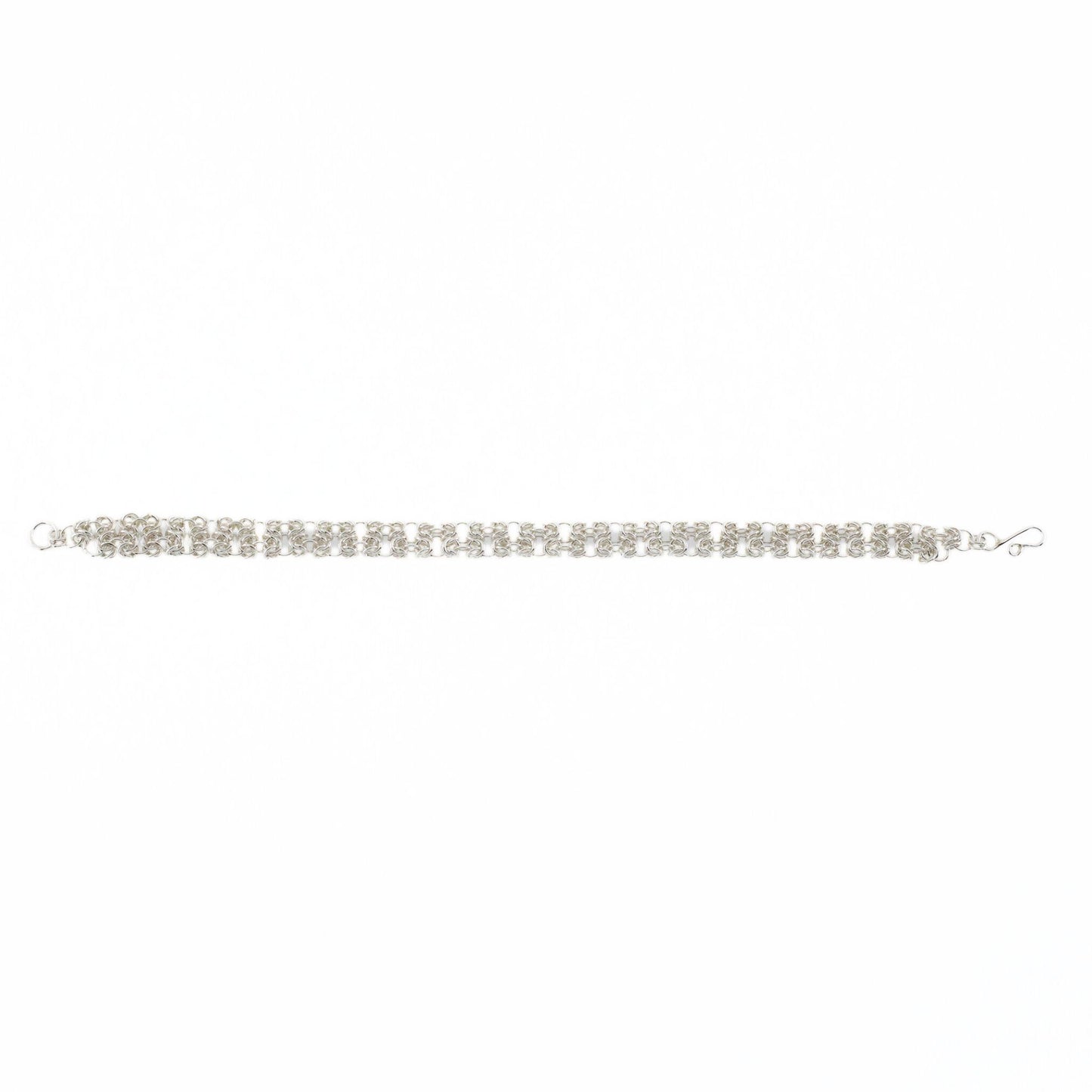 sterling silver byzantine chainmail bracelet
