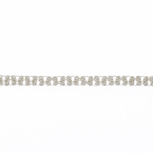 sterling silver byzantine chainmail detail