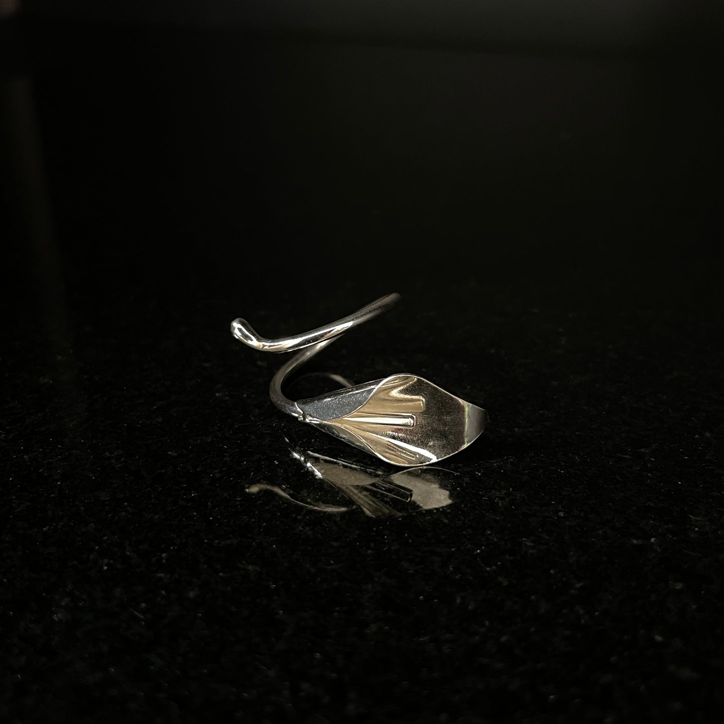 sterling silver lily ring