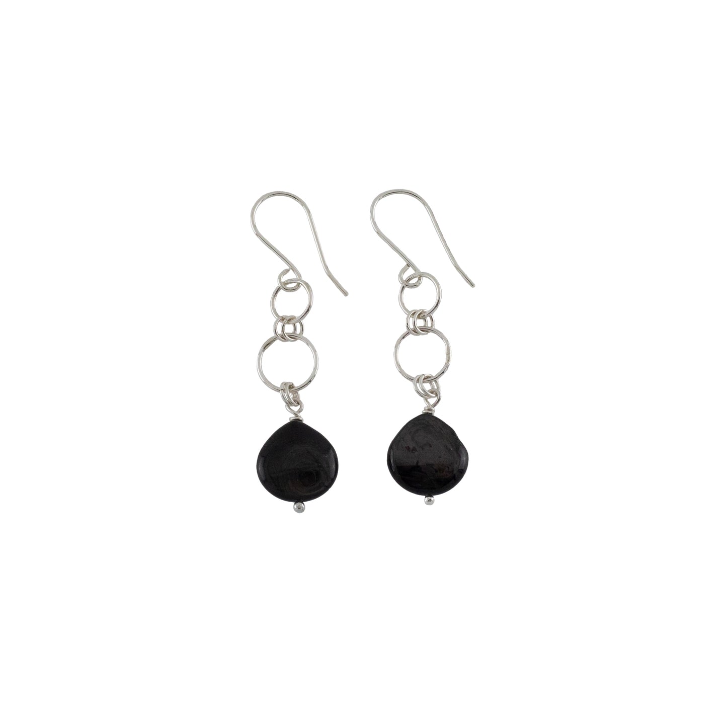 Sterling Silver Earrings with Hypersthene gemstones