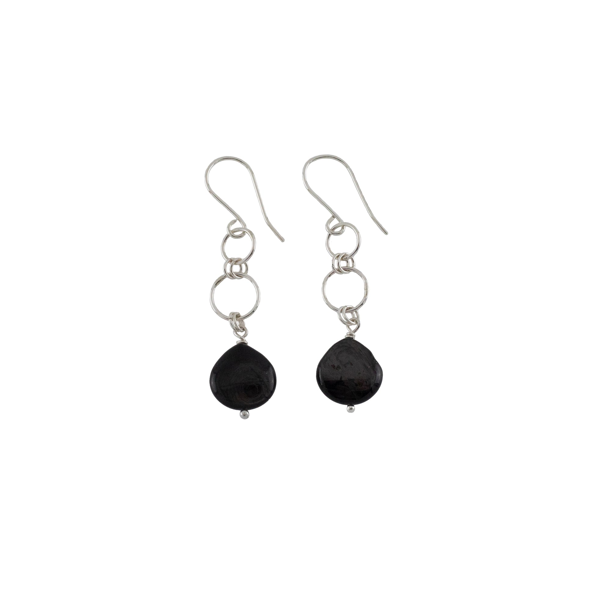 Sterling Silver Earrings with Hypersthene gemstones