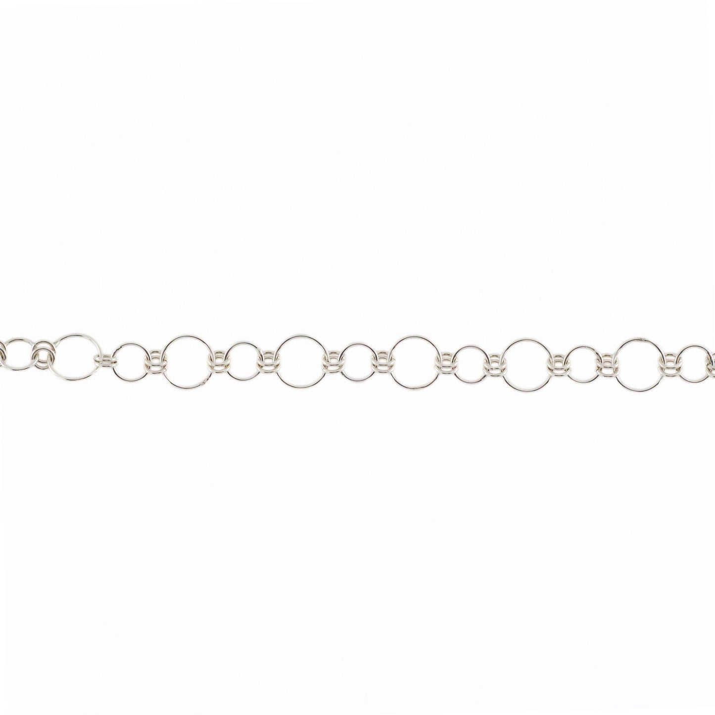 sterling silver circle chain detail
