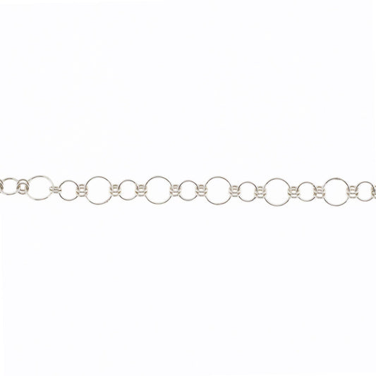 sterling silver circle chain detail