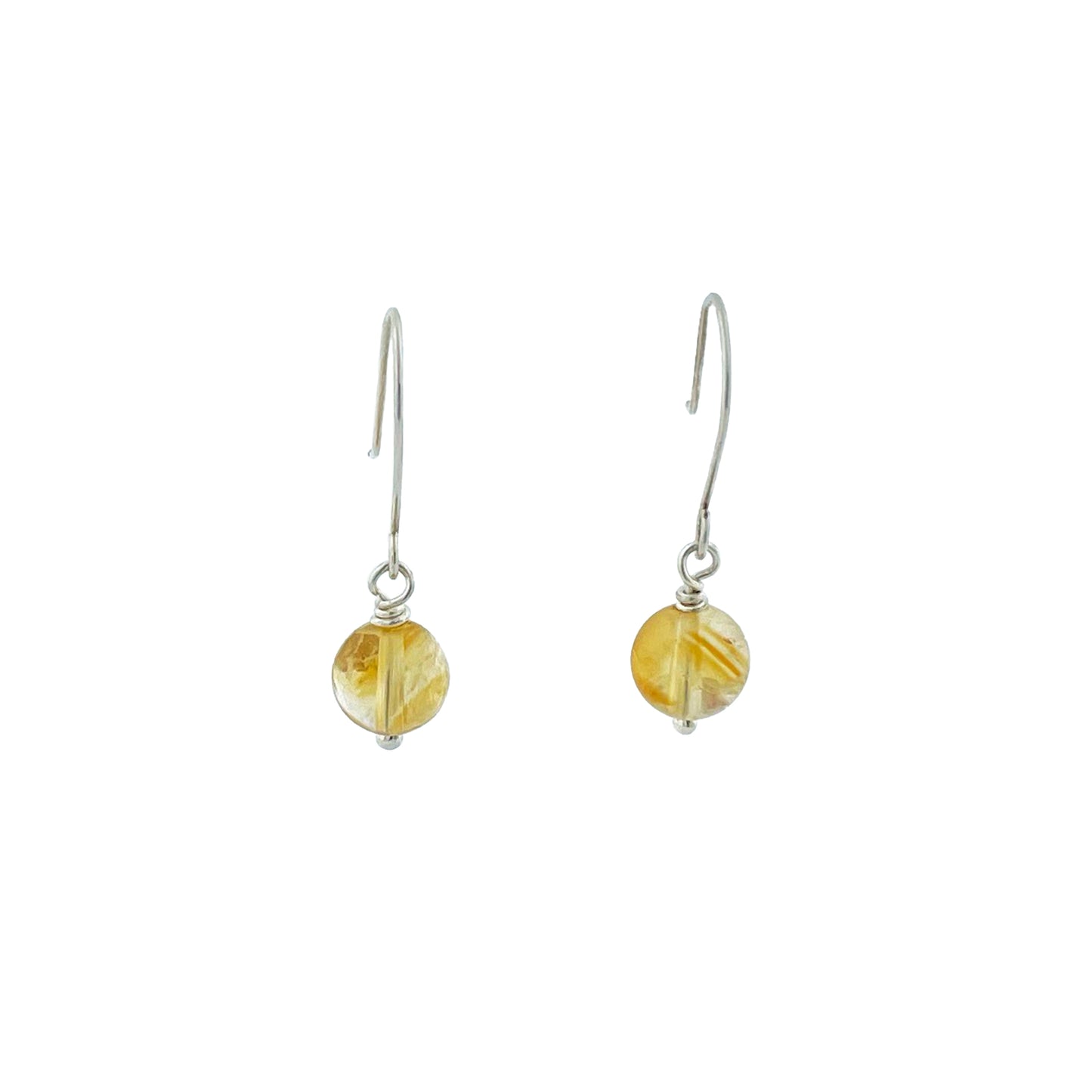 sterling silver Citrine gemstone earrings