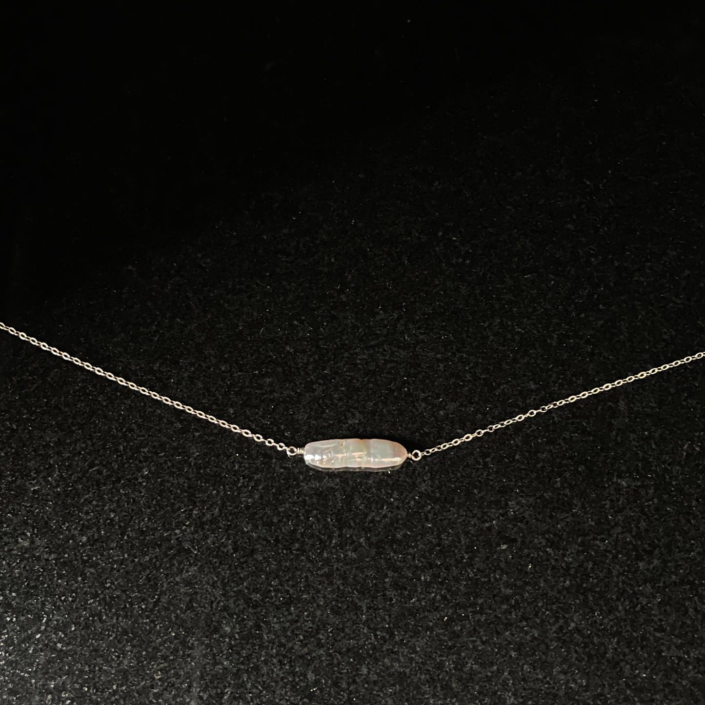 Sterling Silver single pearl necklace