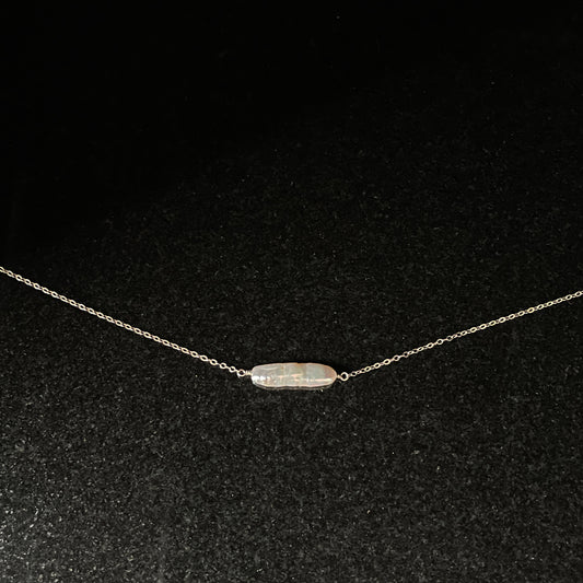 Sterling Silver single pearl necklace
