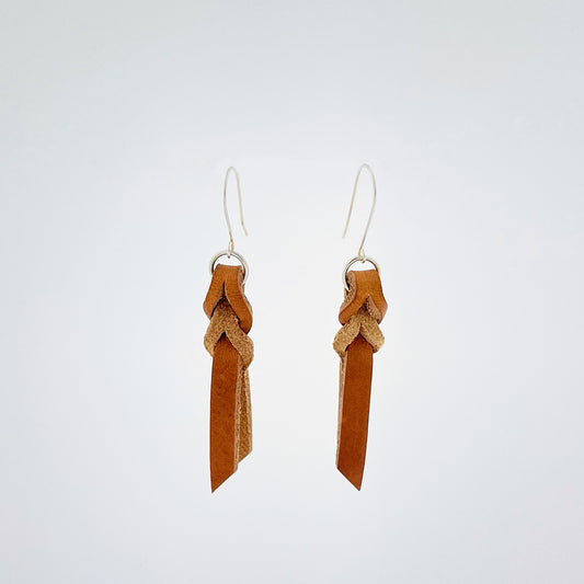 Leather Braid Earrings