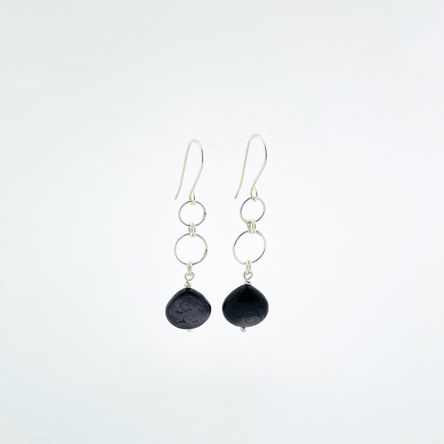 Circles of Strength Earrings with Hypersthene