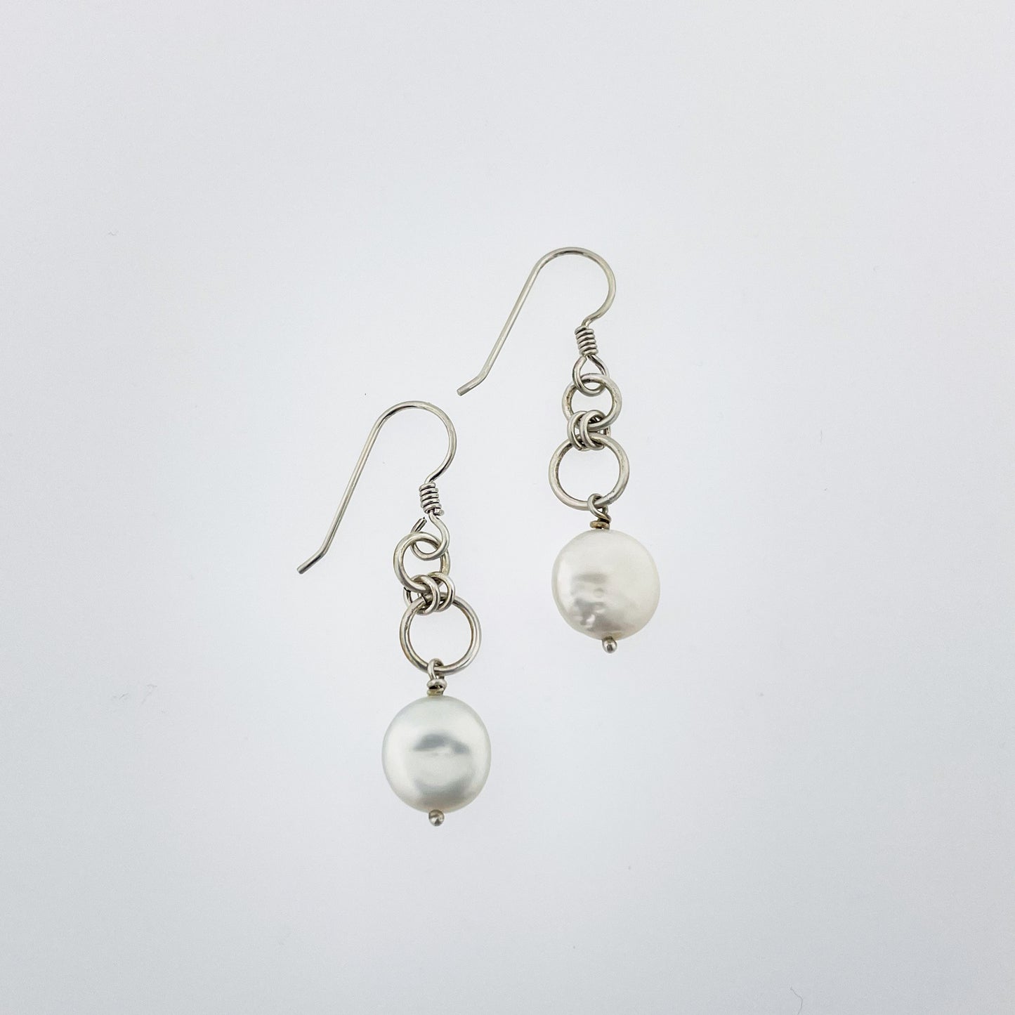 Circles of Strength Earrings with Pearl Drops