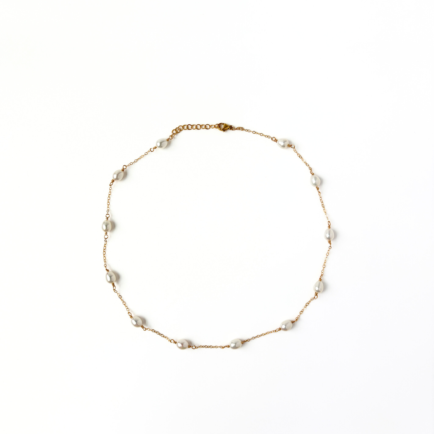 gold and pearl chain neckace