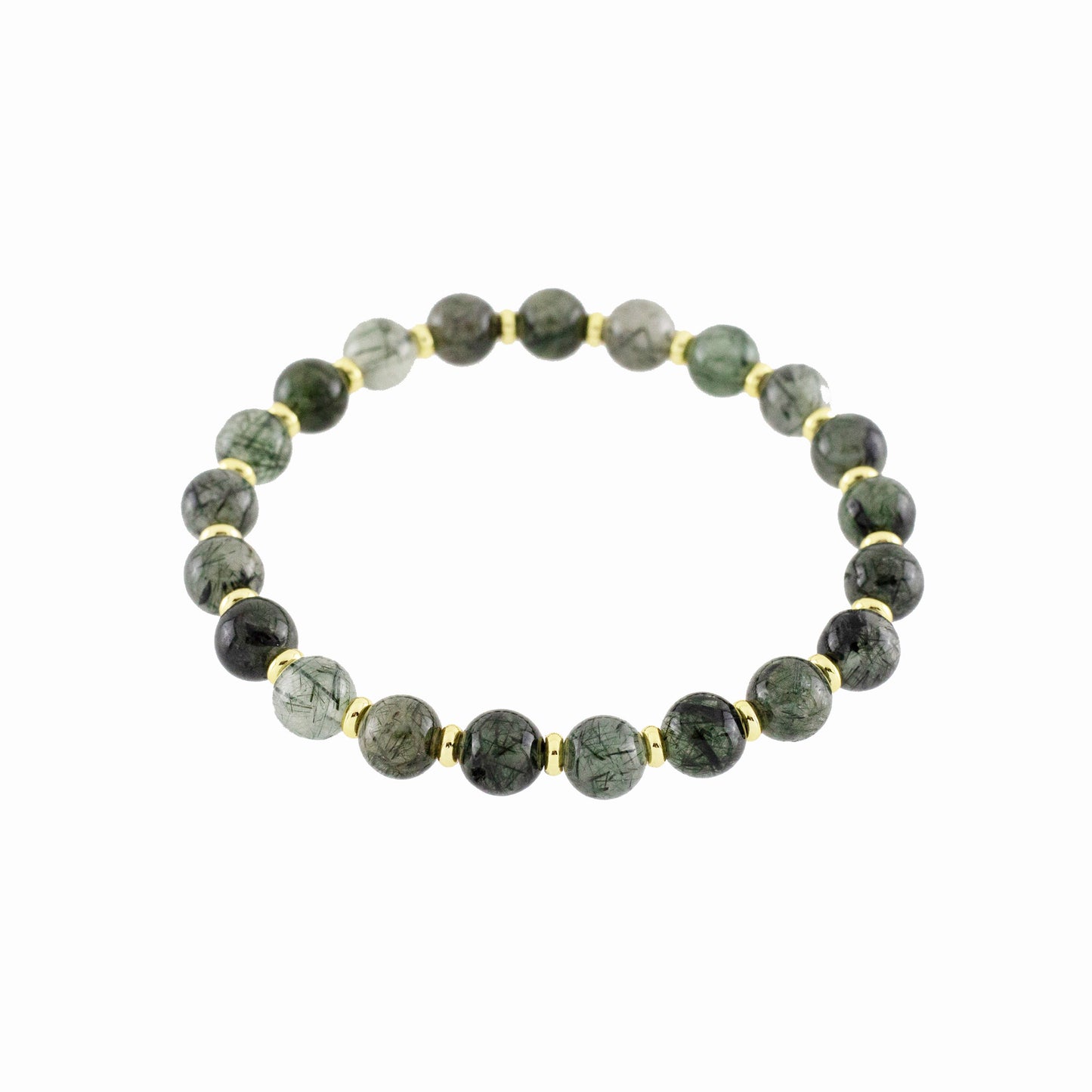 Green Rutilated Quartz Stretch Bracelet