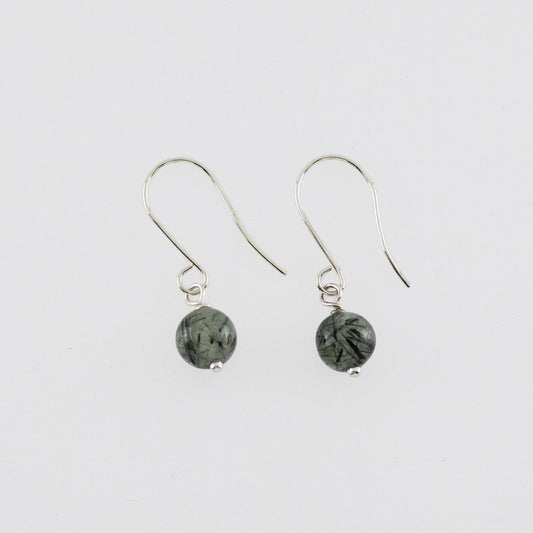 Green Rutilated Quartz Earrings