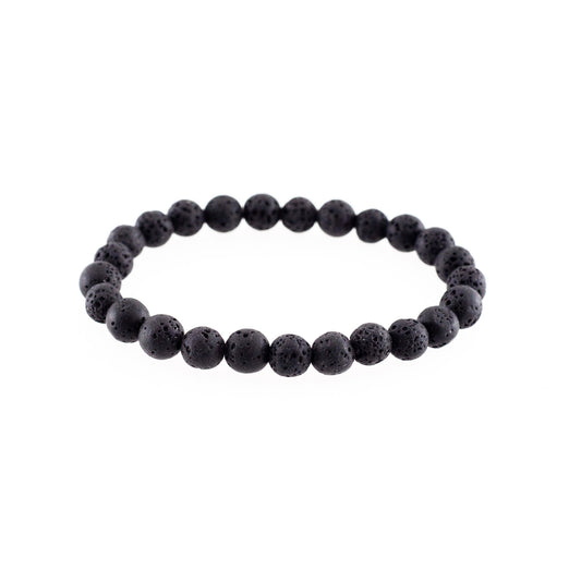 Classic lava stone stretch bracelet