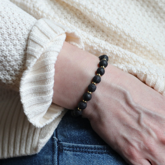 Lava Stone Stretch Bracelets
