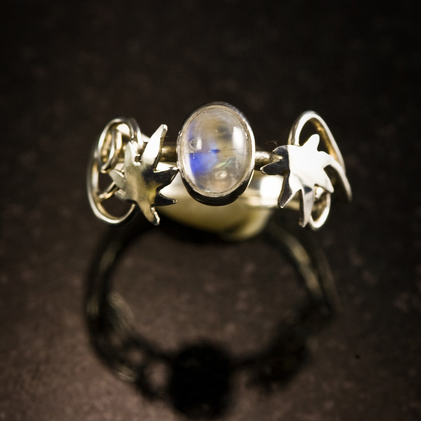 sterling silver moonstone ring