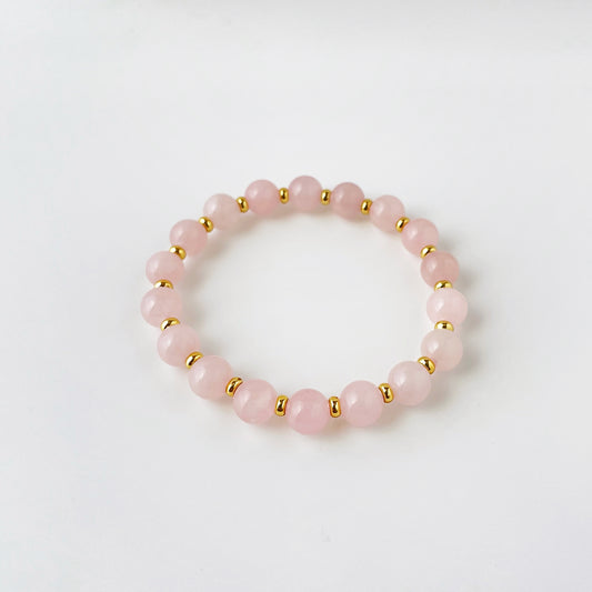 Rose quartz stretch bracelet